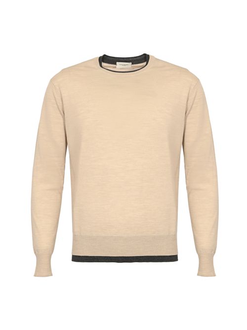 Maglia girocollo in lana Panna Paolo Pecora | A007 F0011342